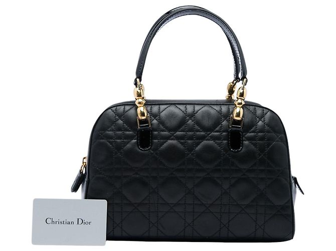 Borsa a mano Dior Malice in pelle d'agnello Cannage nera Nero - vista 6