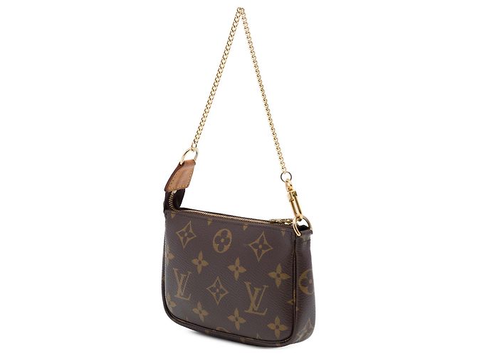 Louis Vuitton Brown Monogram Mini Pochette Accessoires Marrone - vista 2