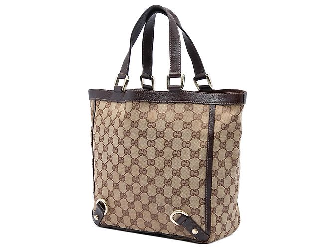 Gucci Abbey D Ring Tote aus beigem GG Canvas - Ansicht 2