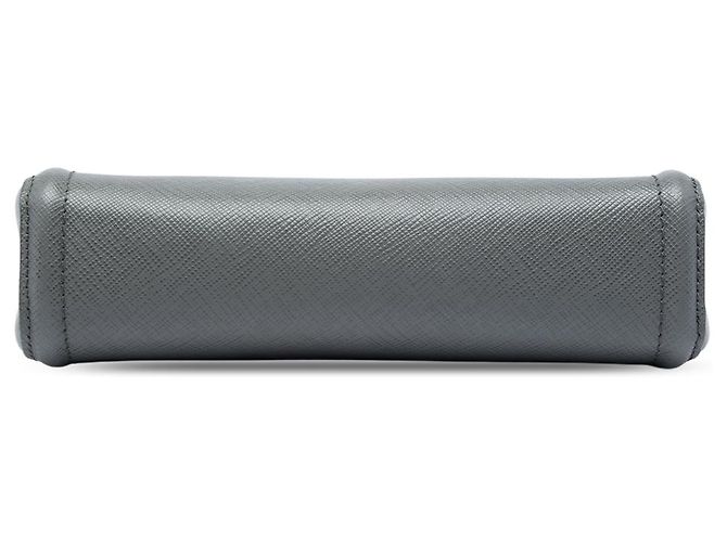 Prada Gray Saffiano Lux Pochette Marrone - vista 3