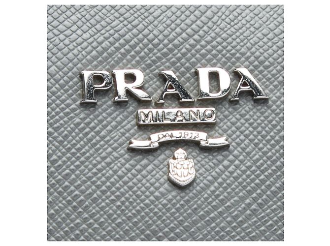 Prada Gray Saffiano Lux Pochette Marrone - vista 5