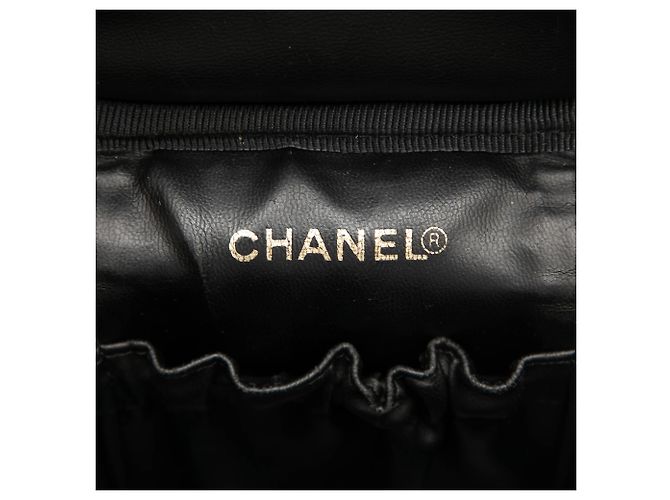 Borsa Vanity Chanel Black CC Caviar Nero - vista 5