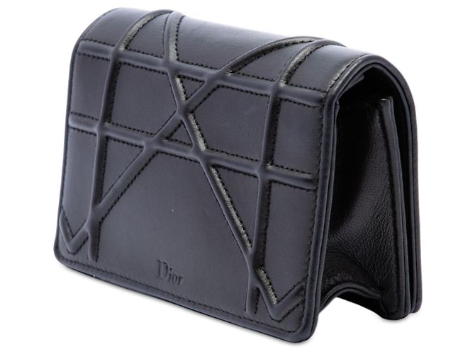 Dior Diorama Flap in pelle d'agnello nera Nero - vista 2