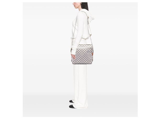 Louis Vuitton White Damier Azur Naviglio Bianco - vista 6