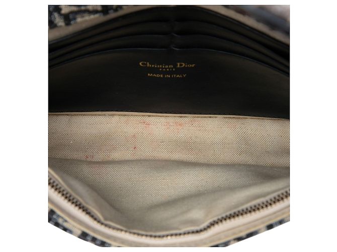 Portafoglio a tracolla Saddle Pouch in tela Oblique blu Dior Blu navy - vista 4