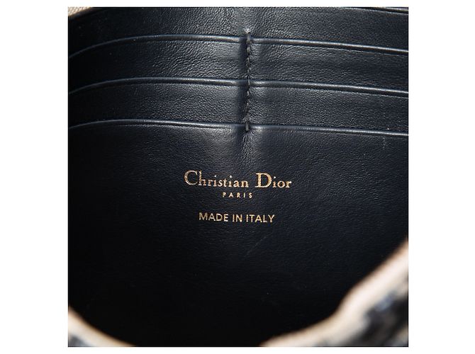 Portafoglio a tracolla Saddle Pouch in tela Oblique blu Dior Blu navy - vista 5
