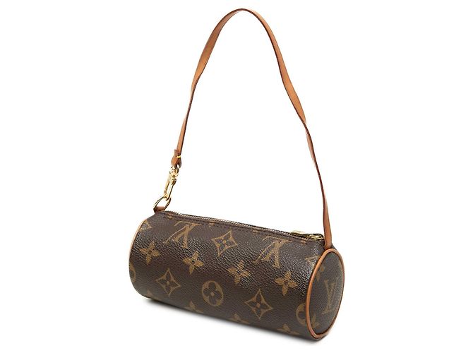 Louis Vuitton Brown Monogram Papillon Pochette Marrone - vista 2