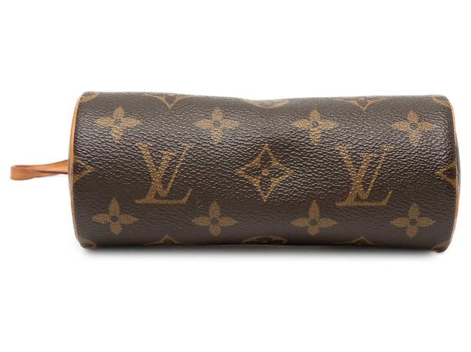 Louis Vuitton Brown Monogram Papillon Pochette Marrone - vista 3