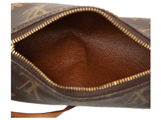 Louis Vuitton Brown Monogram Papillon Pochette Marrone - vista 4