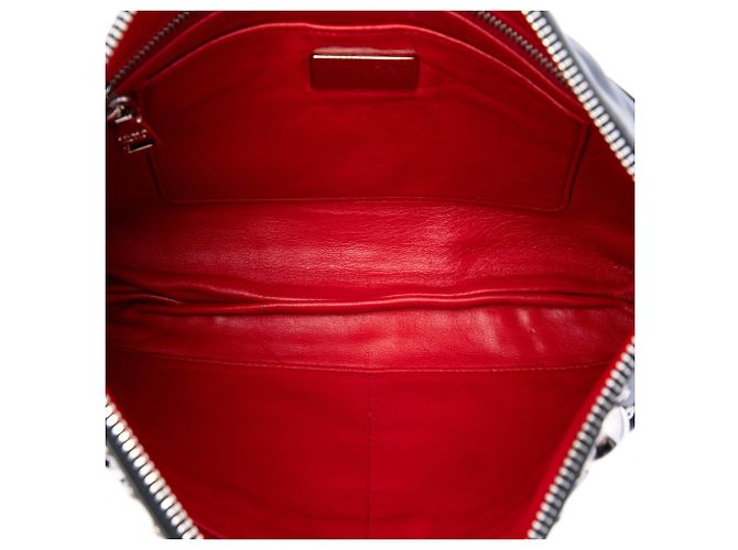 Clutch Prada in pelle di vitello borchiata nera Nero - vista 4