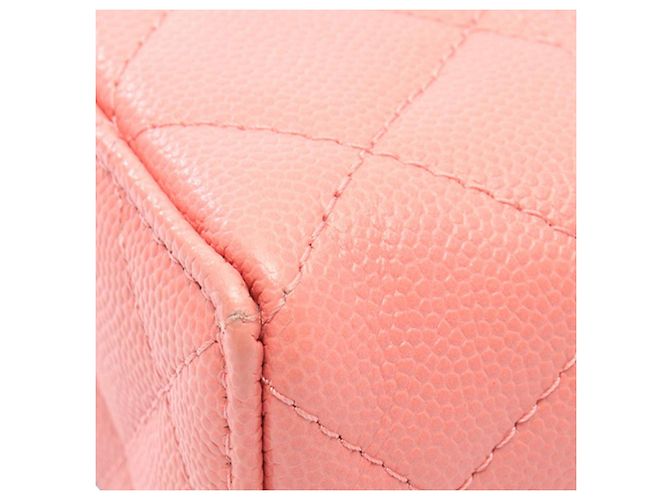 Beauty Case Chanel Pink CC Quilted Caviar Vanity Case Rosa - vista 8