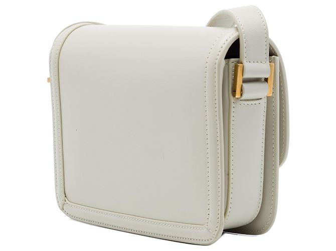 Bolsa Solferino Saint Laurent Small em couro de bezerro branco com caixa Fora de branco - vista 2