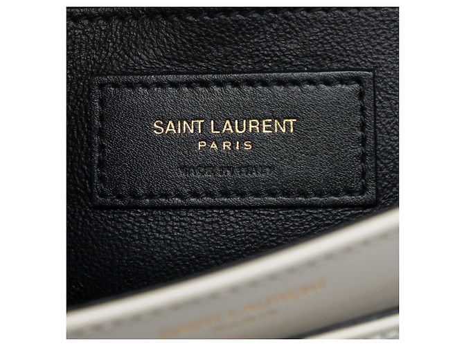 Bolsa Solferino Saint Laurent Small em couro de bezerro branco com caixa Fora de branco - vista 5