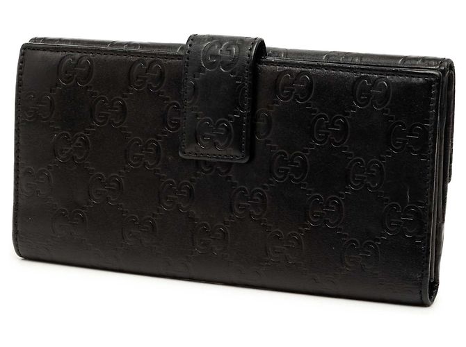 Cartera Continental Gucci Black Guccissima Negro - vista 2