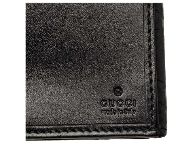Cartera Continental Gucci Black Guccissima Negro - vista 4