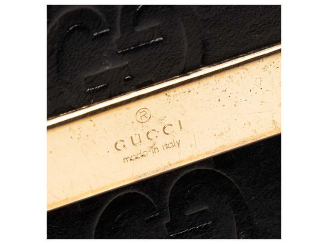 Cartera Continental Gucci Black Guccissima Negro - vista 7