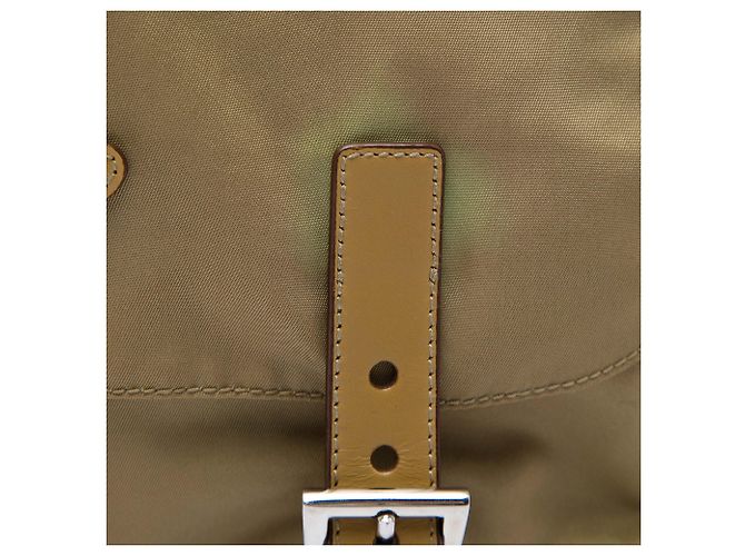 Double Bolsa Messenger Prada Beige Tessuto com fivela dupla Bege - vista 6