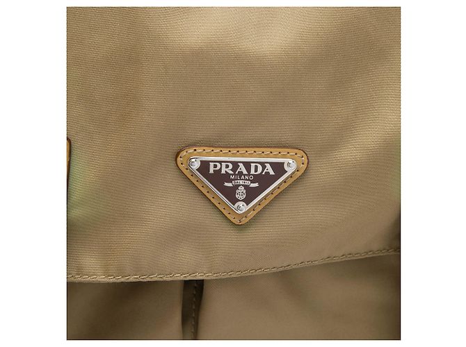 Double Bolsa Messenger Prada Beige Tessuto com fivela dupla Bege - vista 7