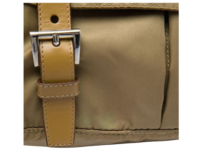 Double Bolsa Messenger Prada Beige Tessuto com fivela dupla Bege - vista 8