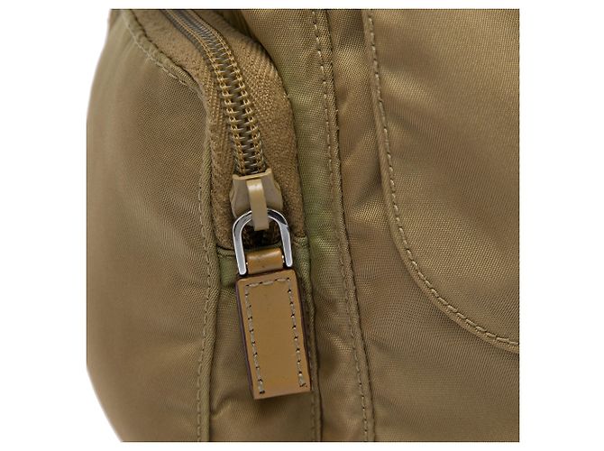 Double Bolsa Messenger Prada Beige Tessuto com fivela dupla Bege - vista 9