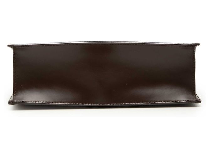 Louis Vuitton Brown Damier Ebene Venice Sac Plat Marrone - vista 3