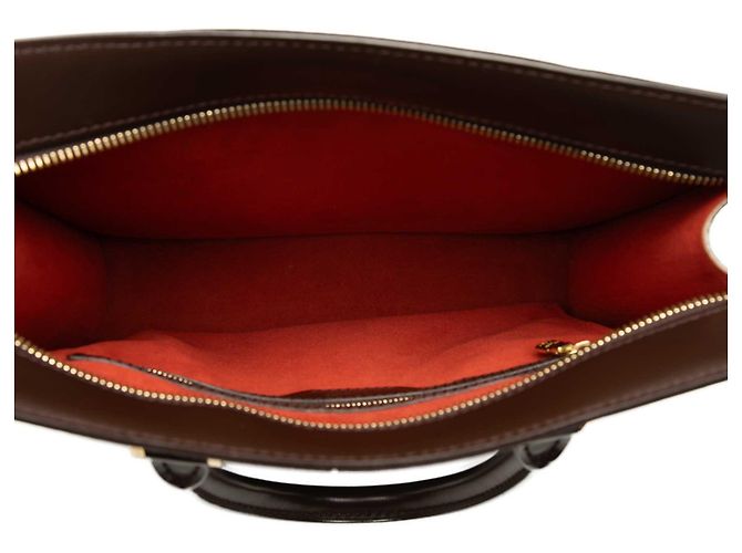 Louis Vuitton Brown Damier Ebene Venice Sac Plat Marrone - vista 4