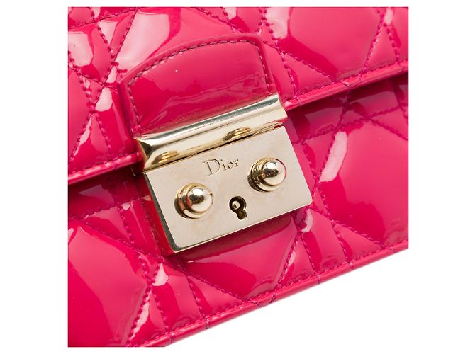 Dior Pink Patent Cannage Miss Dior Promenade Crossbody Rosa - vista 5