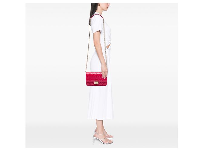 Dior Pink Patent Cannage Miss Dior Promenade Crossbody Rosa - vista 7