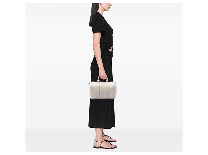 Borsa Boston Gucci Joy Guccissima Medium Bianca Bianco - vista 6