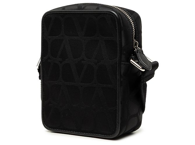 Valentino Borsa a Tracolla Iconographe VLogo Loco Piccola in Nylon Nero - vista 2