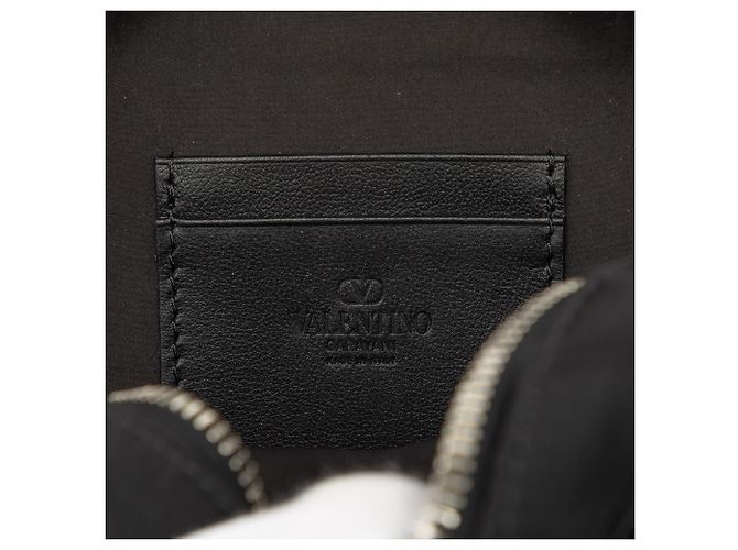 Valentino Borsa a Tracolla Iconographe VLogo Loco Piccola in Nylon Nero - vista 5
