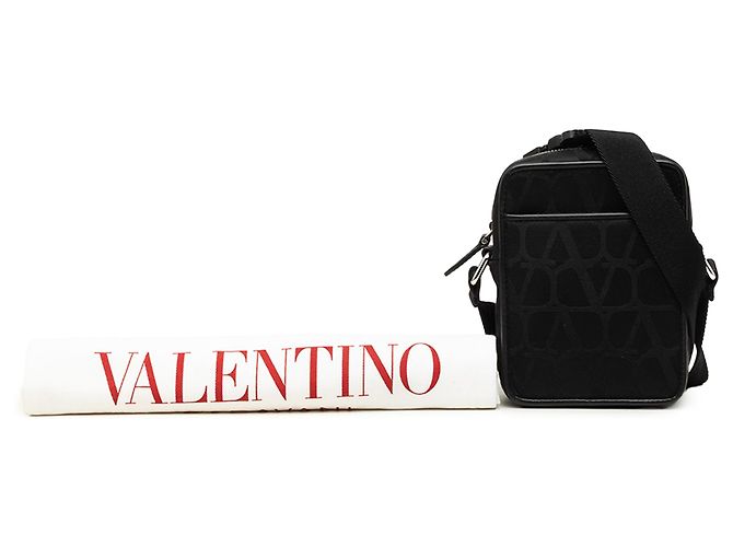 Valentino Borsa a Tracolla Iconographe VLogo Loco Piccola in Nylon Nero - vista 7
