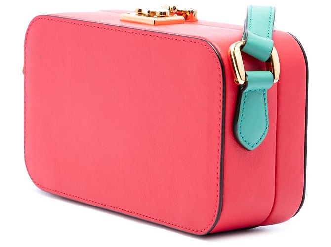 Bolso bandolera Gucci de piel de becerro roja con G entrelazadas - vista 2