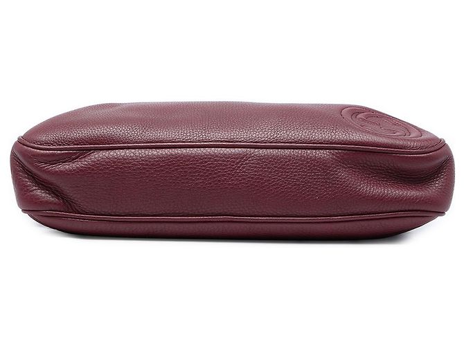 Borsetta Soho Gucci in pelle di vitello rossa Rosso Bordò - vista 3