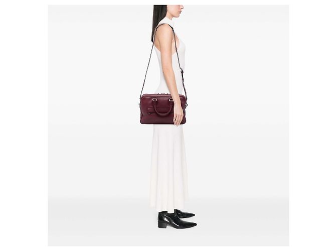 Borsetta Soho Gucci in pelle di vitello rossa Rosso Bordò - vista 5
