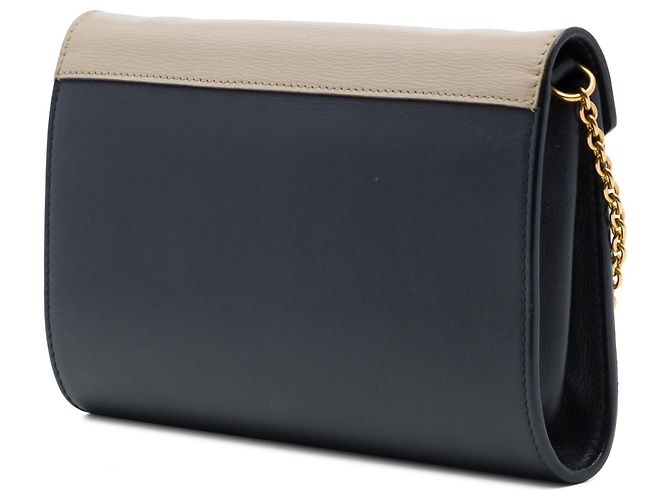 Céline Portafoglio a busta con catena Celine in pelle Tricolor nera Nero - vista 2