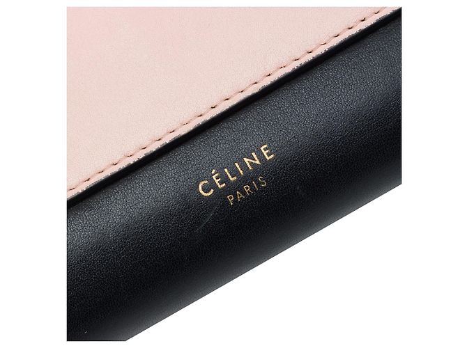Céline Portafoglio a busta con catena Celine in pelle Tricolor nera Nero - vista 5