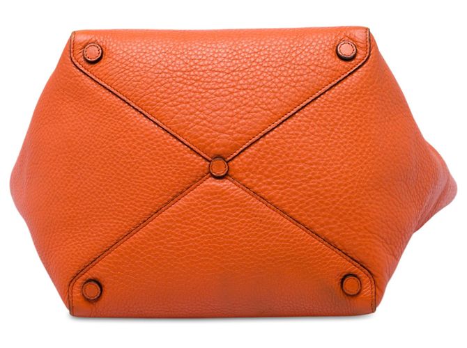 Tote Prada Orange Vitello Daino Arancione - vista 3