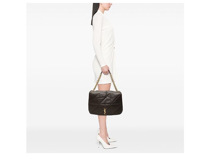 Borsa a tracolla Jamie 4.3 Large in pelle di agnello matelassé marrone Saint Laurent Marrone scuro - vista 6