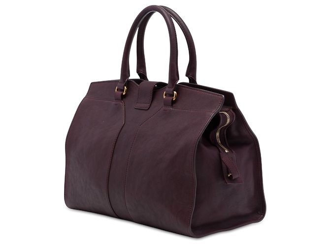 Borsa Saint Laurent Cabas Chyc in pelle rossa Medium Rosso Bordò - vista 2