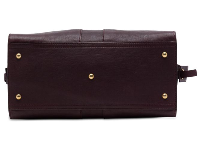 Borsa Saint Laurent Cabas Chyc in pelle rossa Medium Rosso Bordò - vista 3
