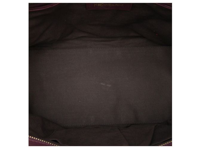 Borsa Saint Laurent Cabas Chyc in pelle rossa Medium Rosso Bordò - vista 4