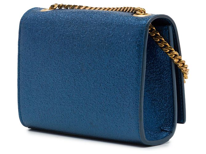 Saint Laurent Blue Small Metallic Calfskin Classic Monogram Kate Crossbody - vista 2