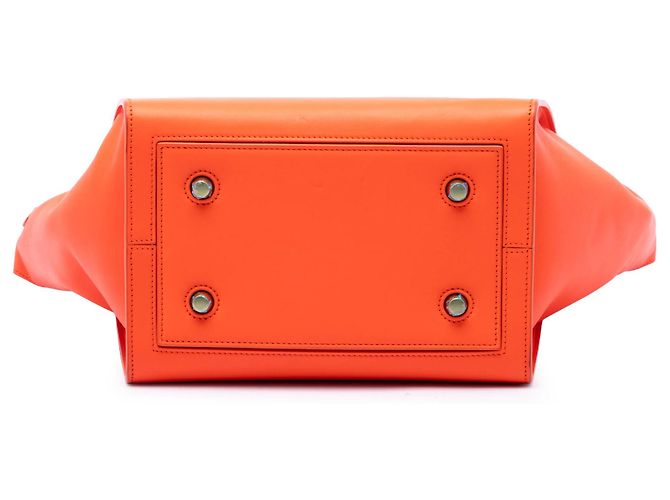 Céline Celine Mini Tie Knot Tote aus glattem Kalbsleder Orange - Ansicht 3