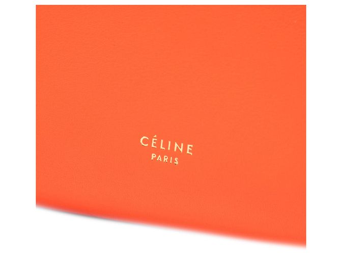 Céline Celine Mini Tie Knot Tote aus glattem Kalbsleder Orange - Ansicht 5