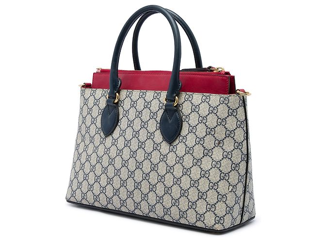 Borsa Satchel Gucci Beige GG Supreme Linea A - vista 2