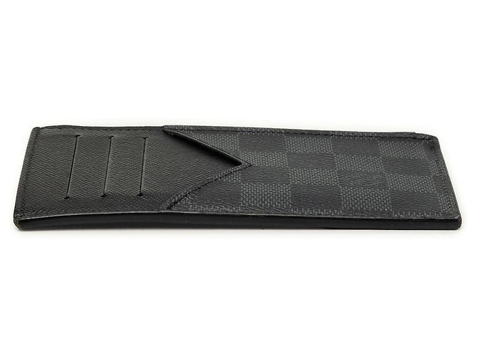 Louis Vuitton Tarjetero con monedero Damier Graphite Negro - vista 3