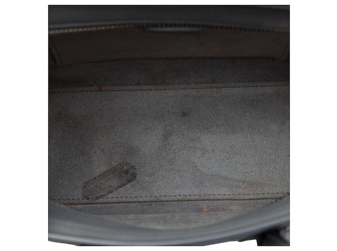 Céline Celine Nano Luggage Tote em couro de bezerro granulado cinza - vista 4