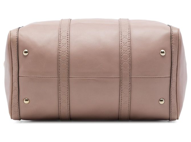 Bolsa Boston Joy Gucci em couro de bezerro marrom tamanho Medium com acabamento Microguccissima Carne - vista 3