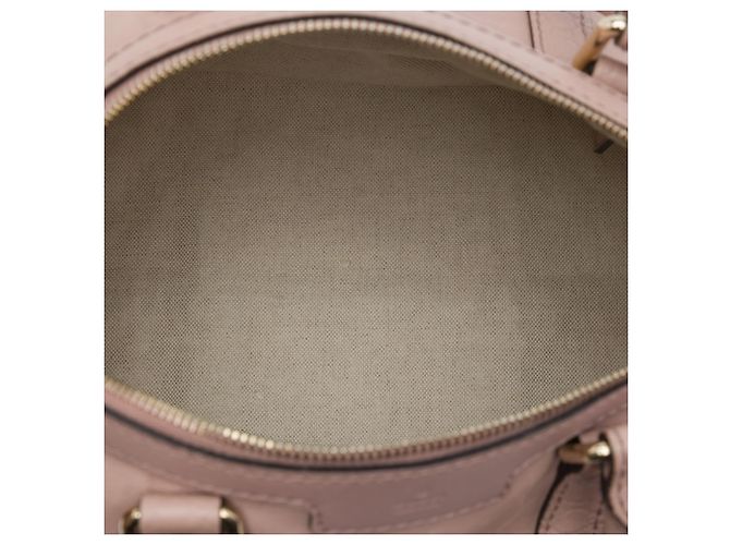 Bolsa Boston Joy Gucci em couro de bezerro marrom tamanho Medium com acabamento Microguccissima Carne - vista 4